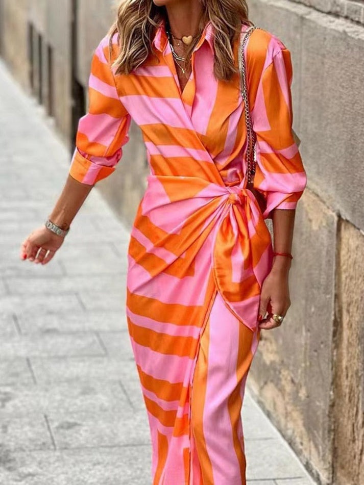 Alice – Summer Wrap Dress with Collar Detail