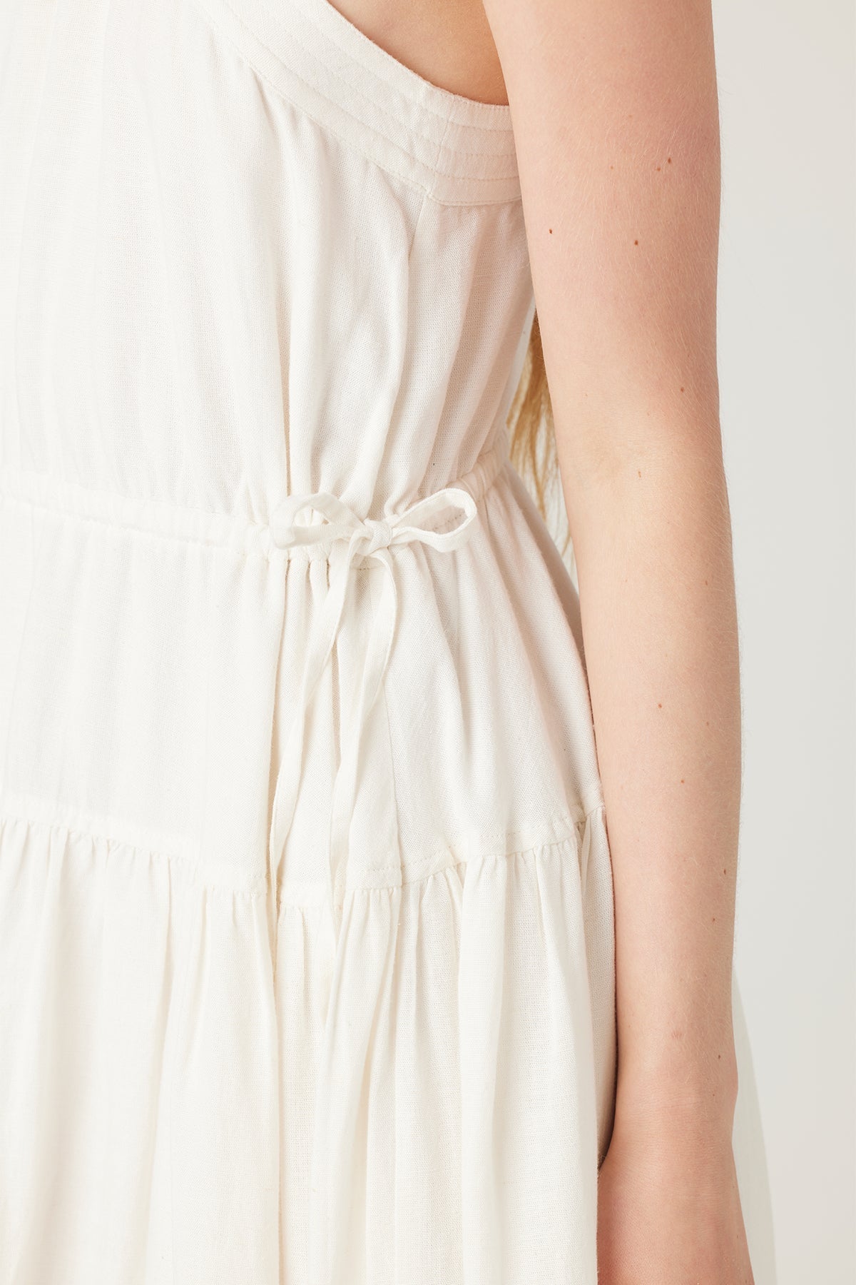 Blakely - Lisbon High Neck Tie Side Dress White 3