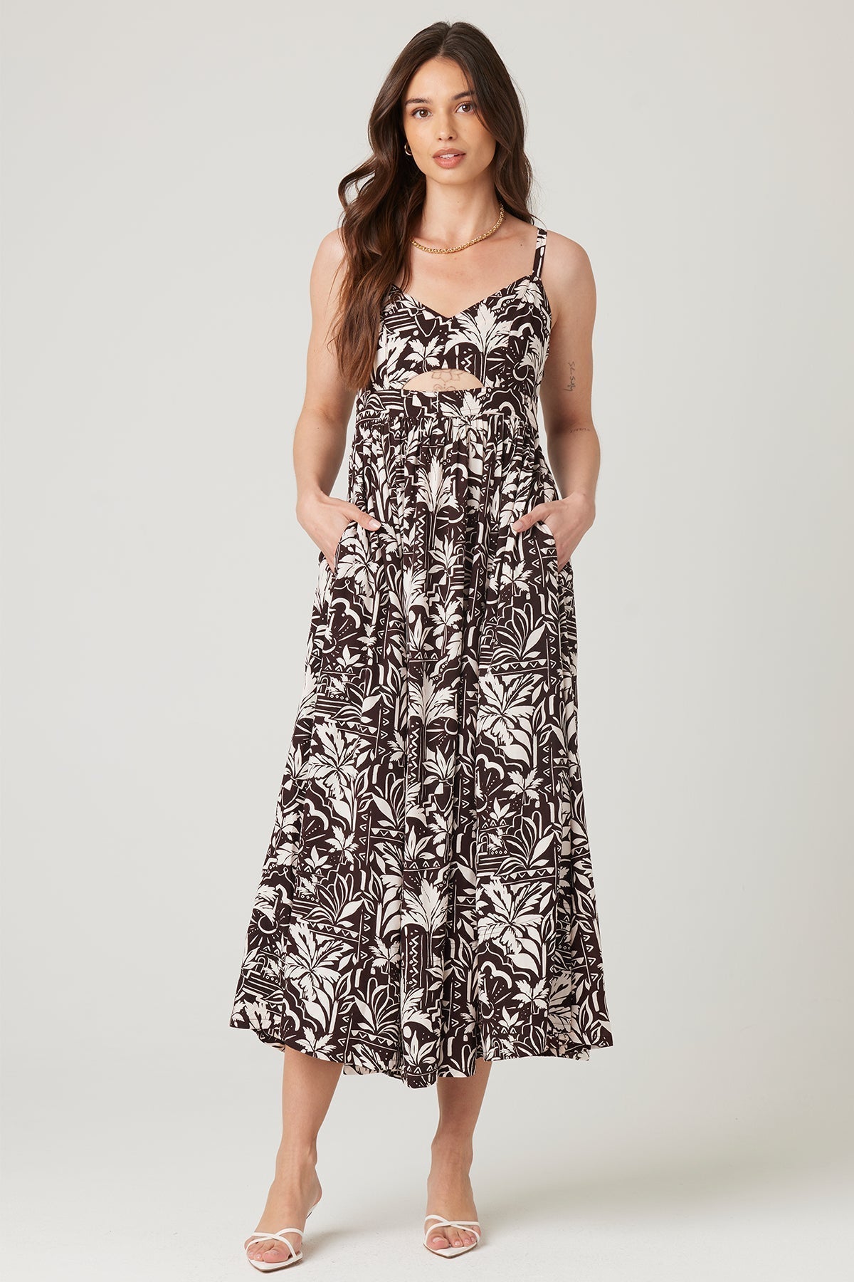 Boden - Smocked Back Elegant Midi Dress Black