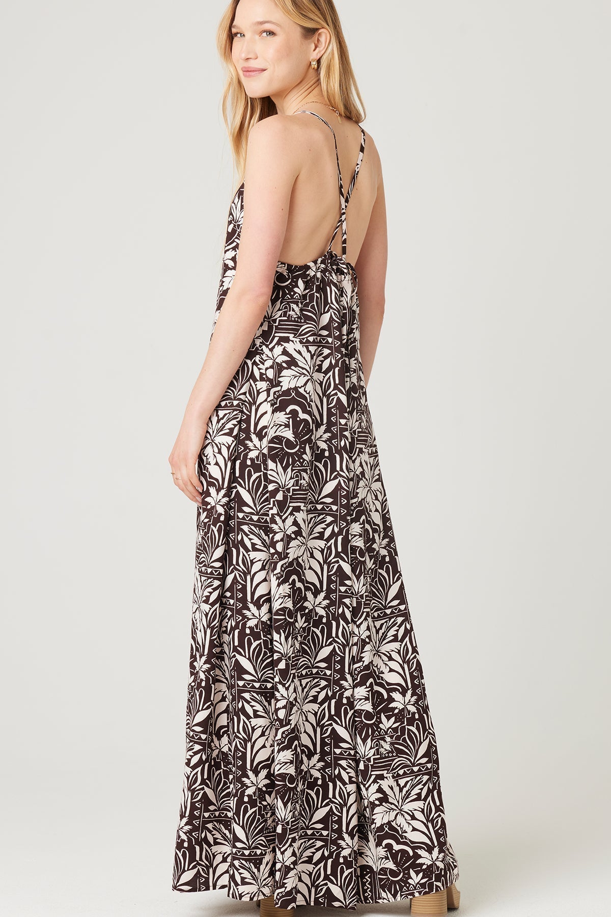 Tosca - Wide Leg Jumpsuit With Cross Straps Black 5